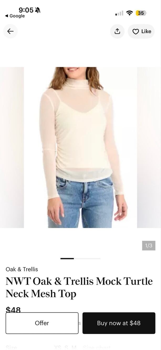 Oak & Trellis XS top